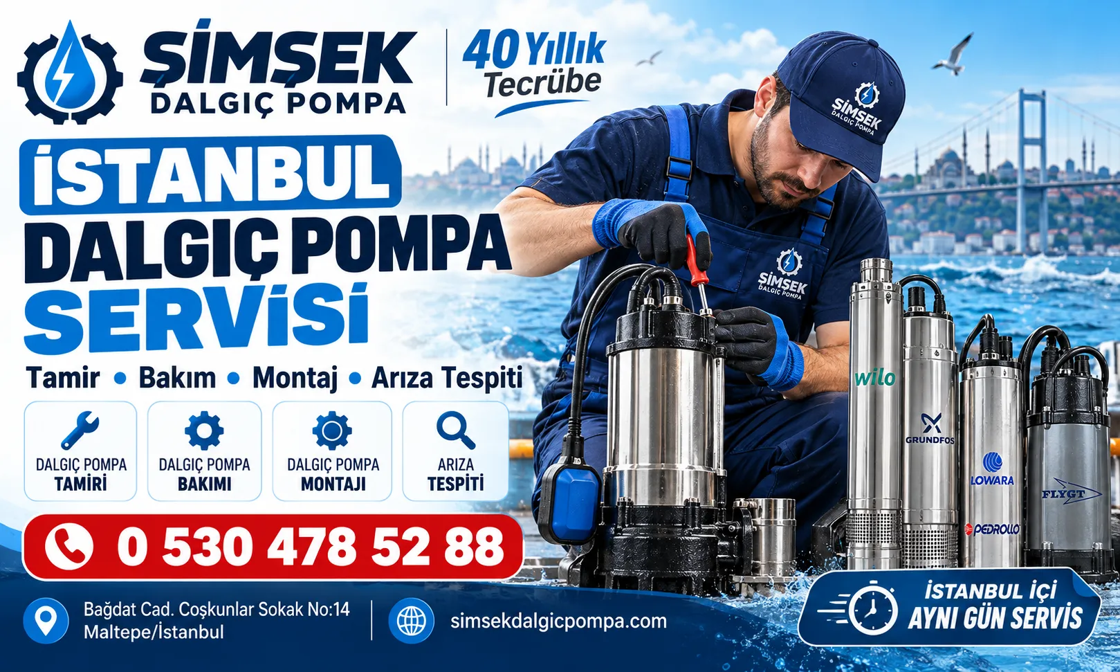 İstanbul Dalgıç Pompa Servisi Bakımı Montajı