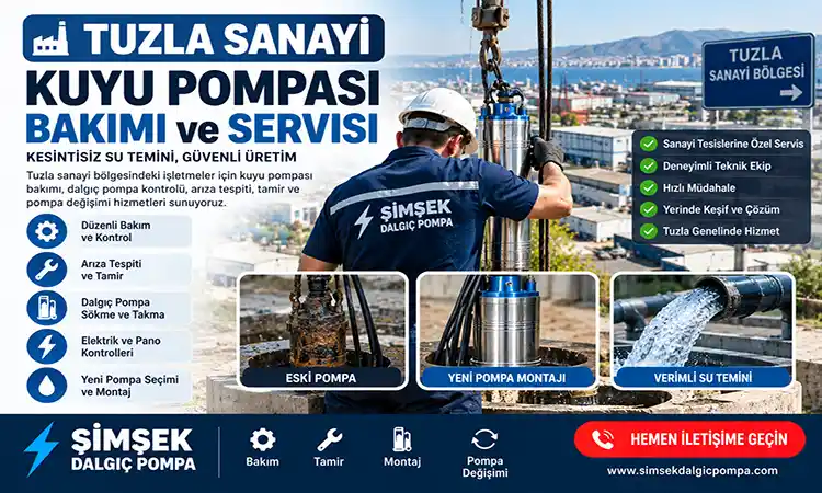 Tuzla ve Gebze Sanayi Bölgelerinde Kuyu Pompası Bakımı